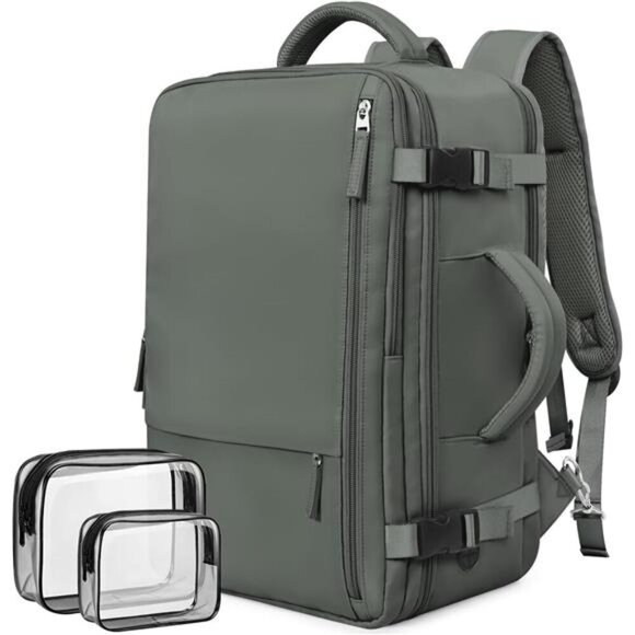 Carry-on Travel Backpack For Women Men Flight Approved, Personal Item Backpack - Picture 1 of 7